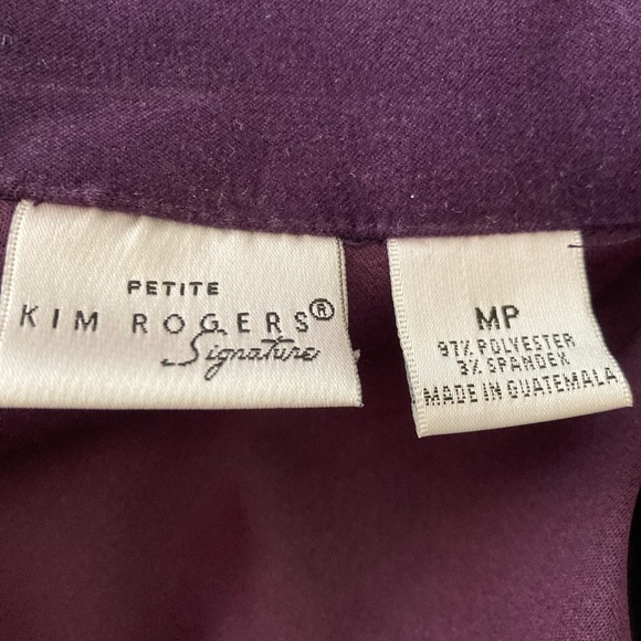 EUC Kim Rogers Purple Blazer Size Petite Medium - Picture 6 of 6